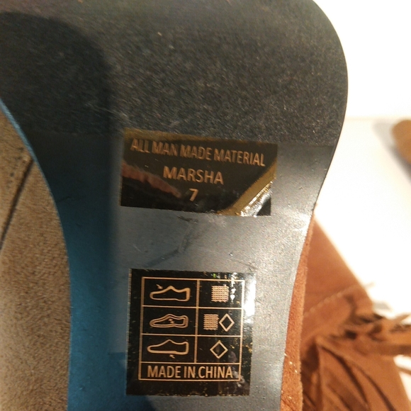 Red Circle Womens Brown Heeled Zip Boots Size 7 US - Picture 7 of 10